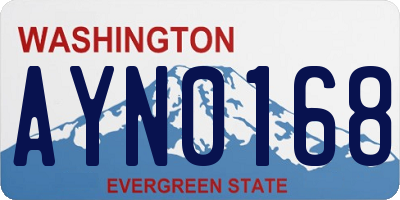 WA license plate AYN0168