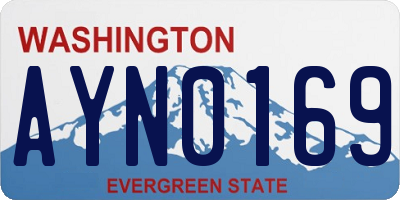 WA license plate AYN0169