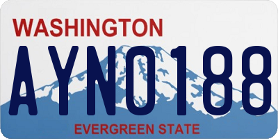 WA license plate AYN0188