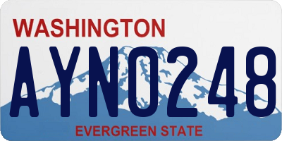 WA license plate AYN0248