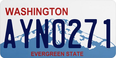 WA license plate AYN0271