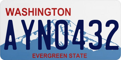 WA license plate AYN0432