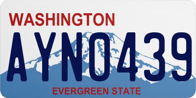 WA license plate AYN0439