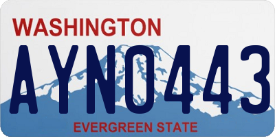 WA license plate AYN0443