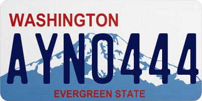 WA license plate AYN0444