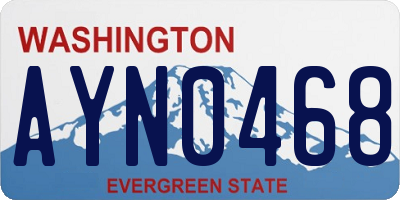 WA license plate AYN0468