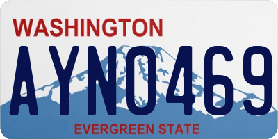 WA license plate AYN0469