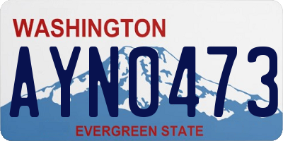 WA license plate AYN0473