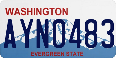 WA license plate AYN0483