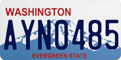 WA license plate AYN0485