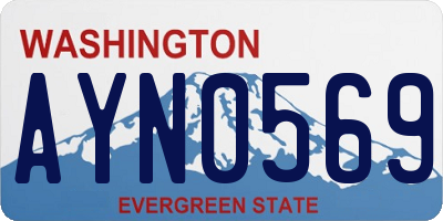WA license plate AYN0569