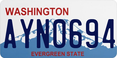 WA license plate AYN0694