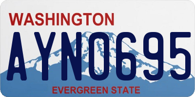 WA license plate AYN0695