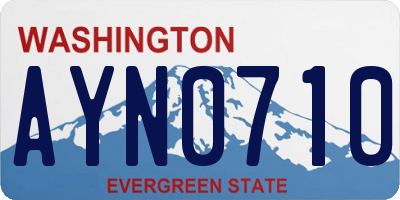 WA license plate AYN0710