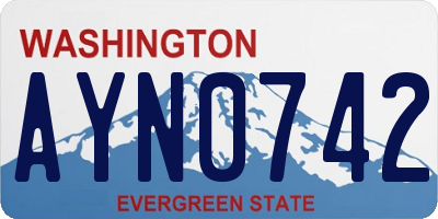 WA license plate AYN0742