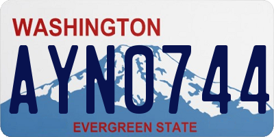 WA license plate AYN0744