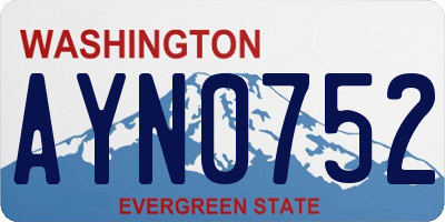 WA license plate AYN0752