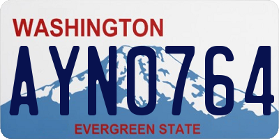 WA license plate AYN0764