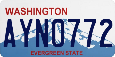WA license plate AYN0772