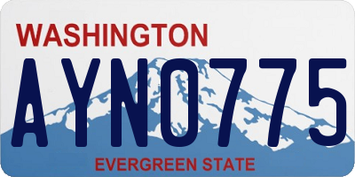 WA license plate AYN0775