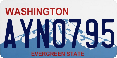 WA license plate AYN0795