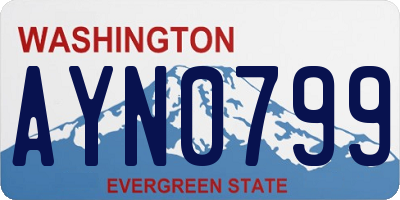 WA license plate AYN0799