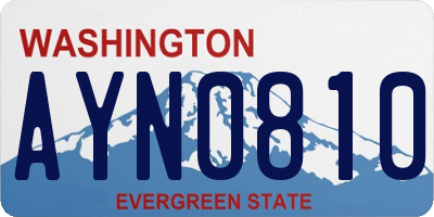 WA license plate AYN0810
