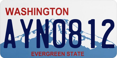 WA license plate AYN0812