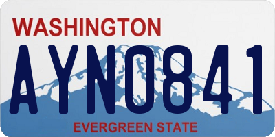 WA license plate AYN0841