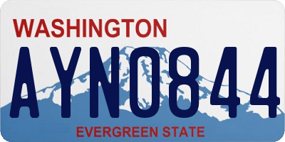 WA license plate AYN0844