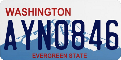 WA license plate AYN0846