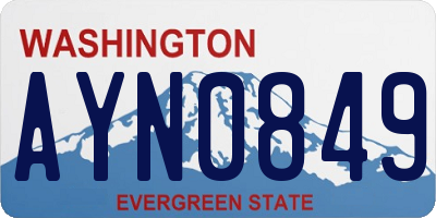 WA license plate AYN0849