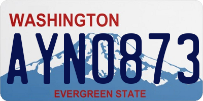WA license plate AYN0873