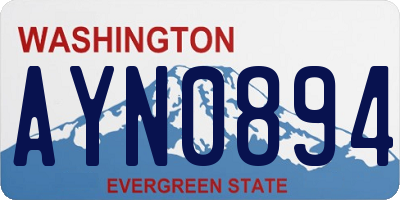 WA license plate AYN0894