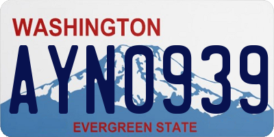 WA license plate AYN0939