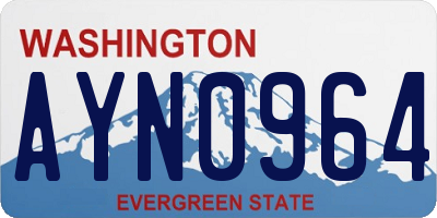 WA license plate AYN0964