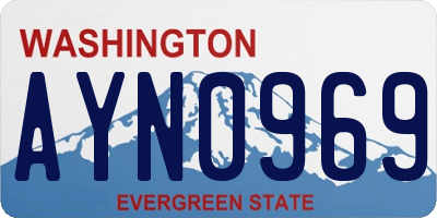 WA license plate AYN0969