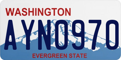 WA license plate AYN0970