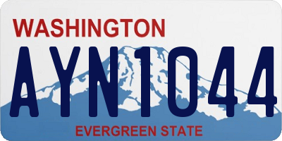 WA license plate AYN1044