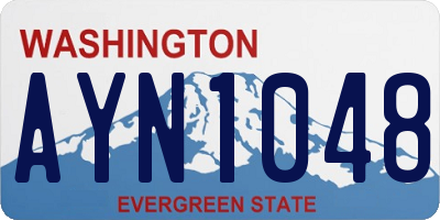 WA license plate AYN1048