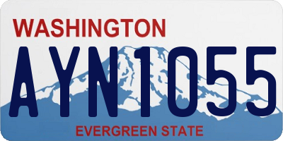 WA license plate AYN1055