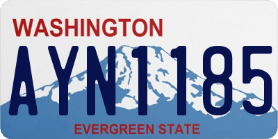 WA license plate AYN1185