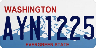 WA license plate AYN1225