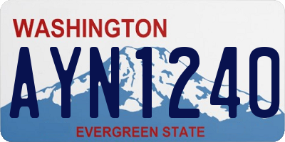 WA license plate AYN1240