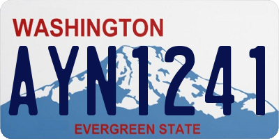 WA license plate AYN1241