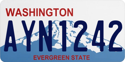WA license plate AYN1242