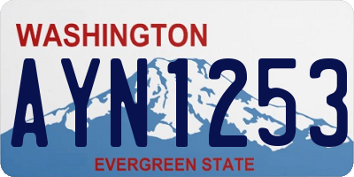 WA license plate AYN1253