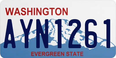 WA license plate AYN1261