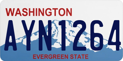 WA license plate AYN1264