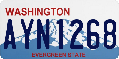 WA license plate AYN1268